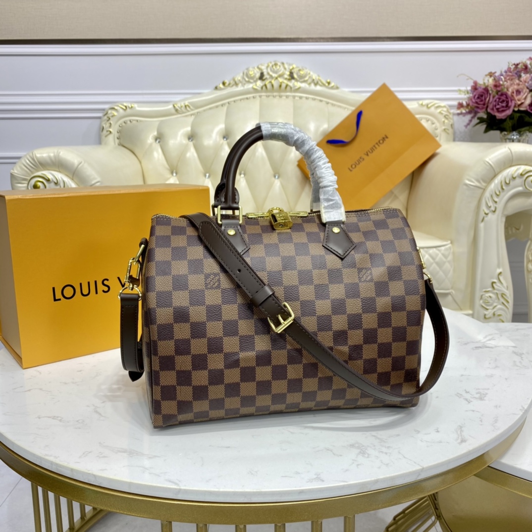 Louis Vuitton SPEEDY BANDOULIERE 30 Damier Ebene Handbag N41367 